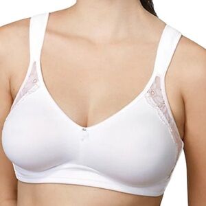 WONDERBRA Wireless Seamless Bra Innovative No Poke Side W1903 White Pink D44/100